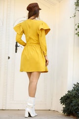 Frilled Mustard Dress