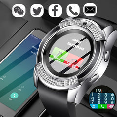 GEJIAN Men Smart Watch Bluetooth touch Screen Android Fashion Sports Men and Women Smartwatch With Camera SIM card slot Watch