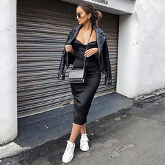 Neon Satin Lace Up 2020 Zomer Vrouwen Bodycon Lange Midi Jurk Mouwloos Backless Elegante Partij Outfits Sexy Club Kleding Vestido