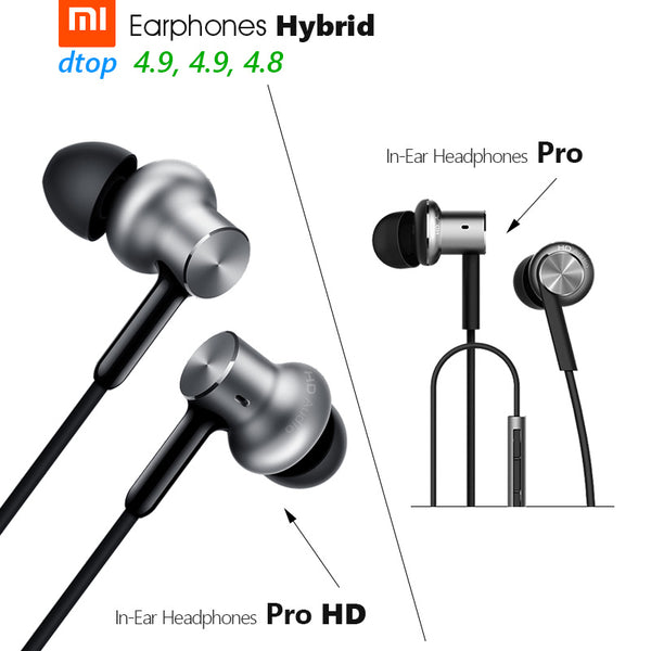 Original Xiaomi Hybrid Pro HD / Hybrid Pro Earphone Triple / Dual Driver Dynamic + Balanced Armature Mi In-Ear Line Control Mic