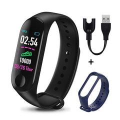Rovtop Men Smart Watch M3 Plus Bracelet Wristband Heart Rate Monitor Blood Pressure Fitness Tracker Life Waterproof Smart Watch