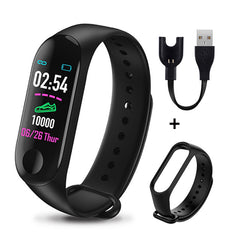 Rovtop Men Smart Watch M3 Plus Bracelet Wristband Heart Rate Monitor Blood Pressure Fitness Tracker Life Waterproof Smart Watch