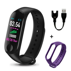 Rovtop Men Smart Watch M3 Plus Bracelet Wristband Heart Rate Monitor Blood Pressure Fitness Tracker Life Waterproof Smart Watch