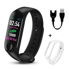 Rovtop Men Smart Watch M3 Plus Bracelet Wristband Heart Rate Monitor Blood Pressure Fitness Tracker Life Waterproof Smart Watch