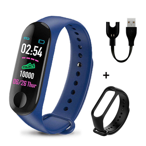 Rovtop Men Smart Watch M3 Plus Bracelet Wristband Heart Rate Monitor Blood Pressure Fitness Tracker Life Waterproof Smart Watch