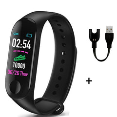Rovtop Men Smart Watch M3 Plus Bracelet Wristband Heart Rate Monitor Blood Pressure Fitness Tracker Life Waterproof Smart Watch