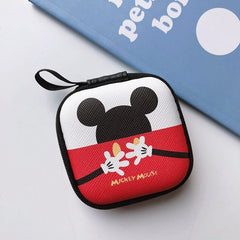 Cartoon Mini Zipper Hard Headphone Holder Case Portable Earbuds Pouch box Earphone Storage Bag Protective USB Cable Organizer
