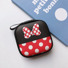 Cartoon Mini Zipper Hard Headphone Holder Case Portable Earbuds Pouch box Earphone Storage Bag Protective USB Cable Organizer