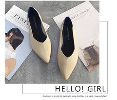 Women Flats Stretch Knitted Mixed Color Moccasins Breathable Cozy Work Shoes Brief Fashion Ladies Flats Light Driving Loafers