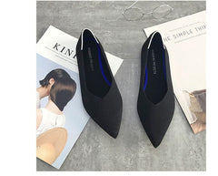 Women Flats Stretch Knitted Mixed Color Moccasins Breathable Cozy Work Shoes Brief Fashion Ladies Flats Light Driving Loafers