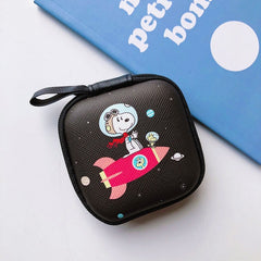 Cartoon Mini Zipper Hard Headphone Case Earphone Case Box Storage Bag Protective USB Cable Organizer Portable Earbud Accessories