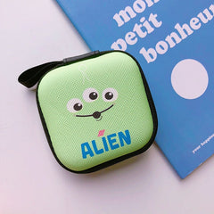 Cartoon Mini Zipper Hard Headphone Case Earphone Case Box Storage Bag Protective USB Cable Organizer Portable Earbud Accessories