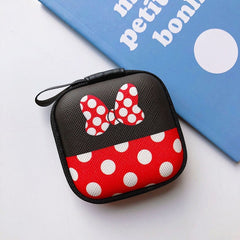 Cartoon Mini Zipper Hard Headphone Case Earphone Case Box Storage Bag Protective USB Cable Organizer Portable Earbud Accessories