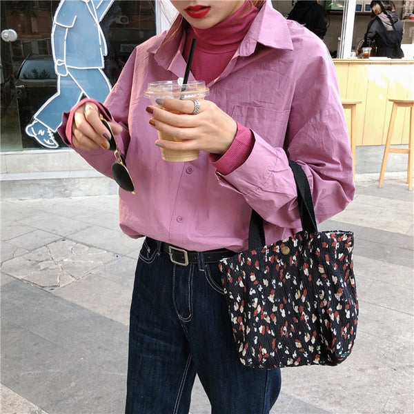 Hylhexyr Canvas Mini Bag Women Handbag Reusable Tote Bags