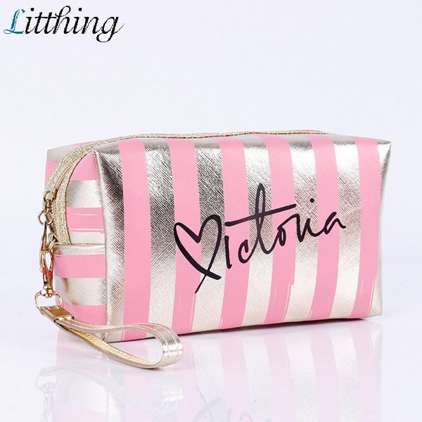 Litthing Fashion PU Leather Cosmetic Storage Bags 2020 New Women Make Up Bag PVC Pouch Wash Toiletry Bag Travel Organizer Case