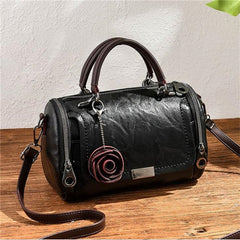 Fashion Women Shoulder Bag with Flower Pendant Ladies Totes Party Purse Boston Handbag Casual Female Messenger Cross body Bags
