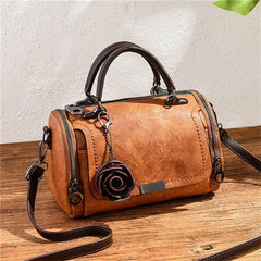 Fashion Women Shoulder Bag with Flower Pendant Ladies Totes Party Purse Boston Handbag Casual Female Messenger Cross body Bags