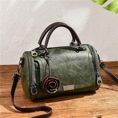 Fashion Women Shoulder Bag with Flower Pendant Ladies Totes Party Purse Boston Handbag Casual Female Messenger Cross body Bags