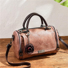 Fashion Women Shoulder Bag with Flower Pendant Ladies Totes Party Purse Boston Handbag Casual Female Messenger Cross body Bags