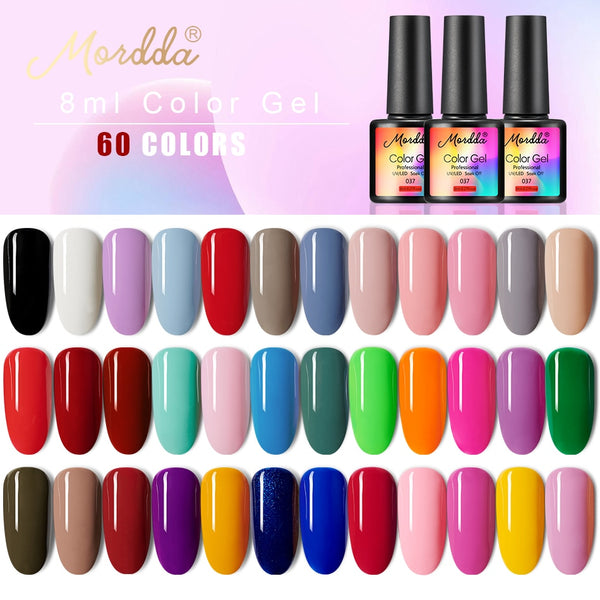 MORDDA Nail Gel Polish UV LED Gel Varnish Soak Off Gel Lacquer For Manicure Hybrid Painting Need Matte Top Coat For Home Use DIY