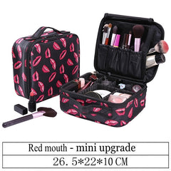 LHLYSGS Brand Cosmetic Case Suitcases Multi-storey Large Professional Makeup Bag Women Beauty Storage Organizer Cosmetic Bag