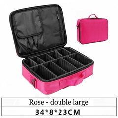 LHLYSGS Brand Cosmetic Case Suitcases Multi-storey Large Professional Makeup Bag Women Beauty Storage Organizer Cosmetic Bag