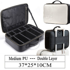 LHLYSGS Brand Cosmetic Case Suitcases Multi-storey Large Professional Makeup Bag Women Beauty Storage Organizer Cosmetic Bag