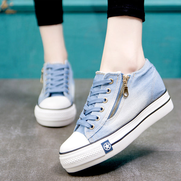 Women Zapatos Mujer 2020 Fashion Women Sneakers Casual Vulcanize Shoes Tenis Feminino Comfy Canvas Shoes Ladies Lace Up Trainers