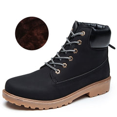 Winter boots women shoes 2020 warm plush square heels women snow boots women lace-up ankle boots winter shoes woman botas mujer