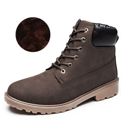 Winter boots women shoes 2020 warm plush square heels women snow boots women lace-up ankle boots winter shoes woman botas mujer