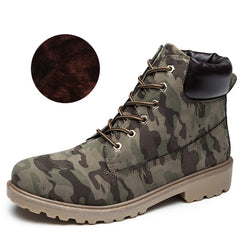 Winter boots women shoes 2020 warm plush square heels women snow boots women lace-up ankle boots winter shoes woman botas mujer