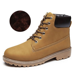 Winter boots women shoes 2020 warm plush square heels women snow boots women lace-up ankle boots winter shoes woman botas mujer