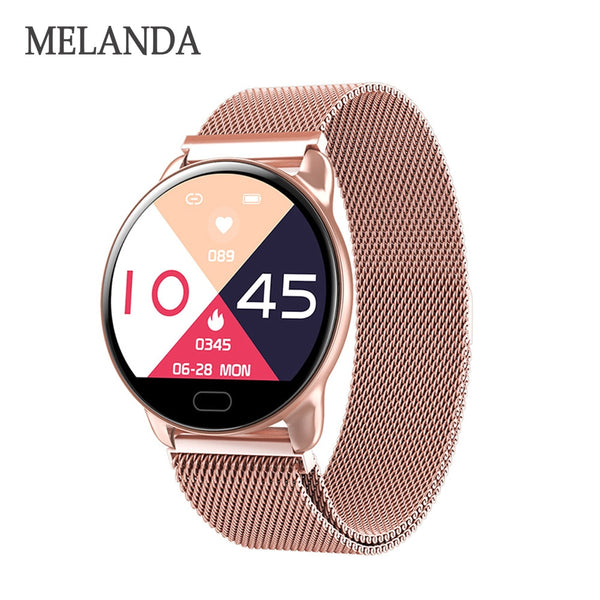 MELANDA Female Fitness Smart Watch Women Running Heart Rate Monitor Bluetooth Pedometer Smartwatch 2020 Clock reloj inteligente