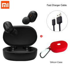 Versão global xiaomi redmi airdots bluetooth 5.0 na orelha tws sem fio bluetooth fone de ouvido estéreo baixo microfone handsfree controle ai