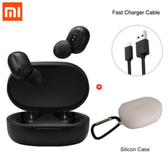 Versão global xiaomi redmi airdots bluetooth 5.0 na orelha tws sem fio bluetooth fone de ouvido estéreo baixo microfone handsfree controle ai