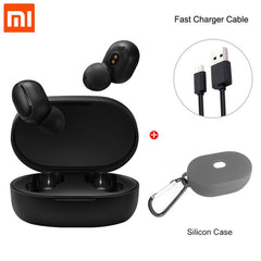 Versão global xiaomi redmi airdots bluetooth 5.0 na orelha tws sem fio bluetooth fone de ouvido estéreo baixo microfone handsfree controle ai