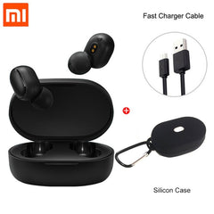 Versão global xiaomi redmi airdots bluetooth 5.0 na orelha tws sem fio bluetooth fone de ouvido estéreo baixo microfone handsfree controle ai