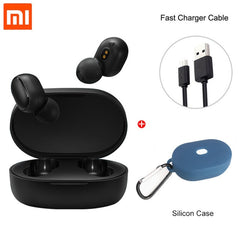 Versão global xiaomi redmi airdots bluetooth 5.0 na orelha tws sem fio bluetooth fone de ouvido estéreo baixo microfone handsfree controle ai