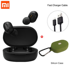 Versão global xiaomi redmi airdots bluetooth 5.0 na orelha tws sem fio bluetooth fone de ouvido estéreo baixo microfone handsfree controle ai