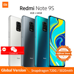 Xiaomi Redmi Note 9S Note 9 S 4GB 64GB Global Version smartphone Snapdragon 720G mobile phone Octa core 5020mAh 48MP Quad Camera