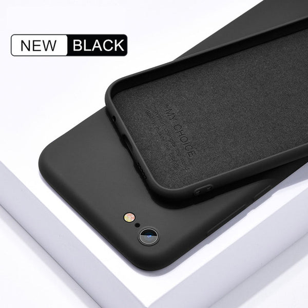 Thin Soft Case For iPhone 7 8 6 6s Plus 4 5S SE 2 Original Liquid Silicone Cover Candy Coque Capa For iPhone X Xs 11 Pro Max XR