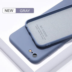 Thin Soft Case For iPhone 7 8 6 6s Plus 4 5S SE 2 Original Liquid Silicone Cover Candy Coque Capa For iPhone X Xs 11 Pro Max XR
