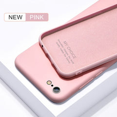 Thin Soft Case For iPhone 7 8 6 6s Plus 4 5S SE 2 Original Liquid Silicone Cover Candy Coque Capa For iPhone X Xs 11 Pro Max XR