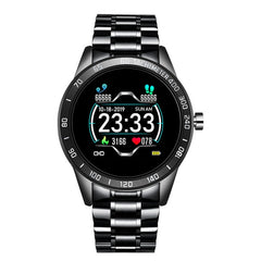 LIGE Steel Band Smart Watch Men Heart Rate Blood Pressure Monitor Sport Multifunction Mode Fitness Tracker Waterproof Smartwatch