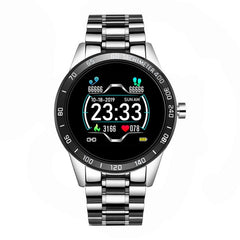 LIGE Steel Band Smart Watch Men Heart Rate Blood Pressure Monitor Sport Multifunction Mode Fitness Tracker Waterproof Smartwatch