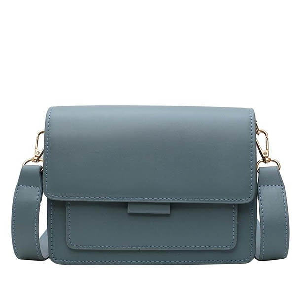 Fashion Woman Shoulder Bag PU Leather Youth Ladies Small Square Bag light Wild Simple Female Daily Messenger Bag Waterproof Blue
