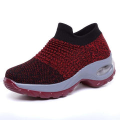 Fashion Spring and Autumn EOFK Platform Shoes for Women, Women Flat Shoes for Women, Black Thick Soled Shoes, Socks, Non-slip Dance Shoes