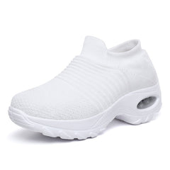 Fashion Spring and Autumn EOFK Platform Shoes for Women, Women Flat Shoes for Women, Black Thick Soled Shoes, Socks, Non-slip Dance Shoes