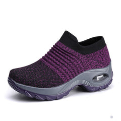 Fashion Spring and Autumn EOFK Platform Shoes for Women, Women Flat Shoes for Women, Black Thick Soled Shoes, Socks, Non-slip Dance Shoes