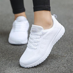 Women Casual Shoes Fashion Breathable Walking Mesh Flat Shoes Woman White Sneakers Women 2020 Tenis Feminino Gym Shoes Sport